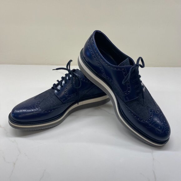 Prada Blue Wingtip Shoes - Picture 1 of 8